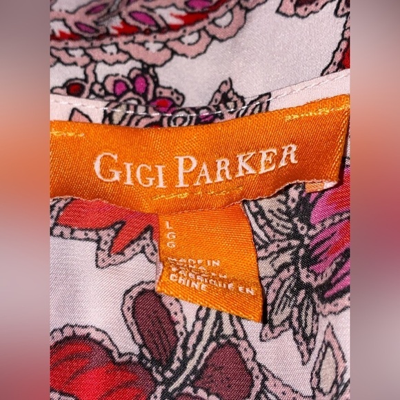 Gigi Parker Floral Midi‎ Wrap Dress Prairie Cottagecore Feminine Women L Boho - Picture 3 of 10